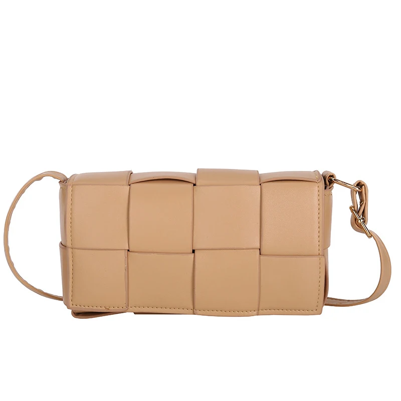 

Fashion Branded Weave Designer PU Leather Crossbody Bag 2021 Mini Women's Handbags and Purses Trend Shoulder Cross Body Bag Lady