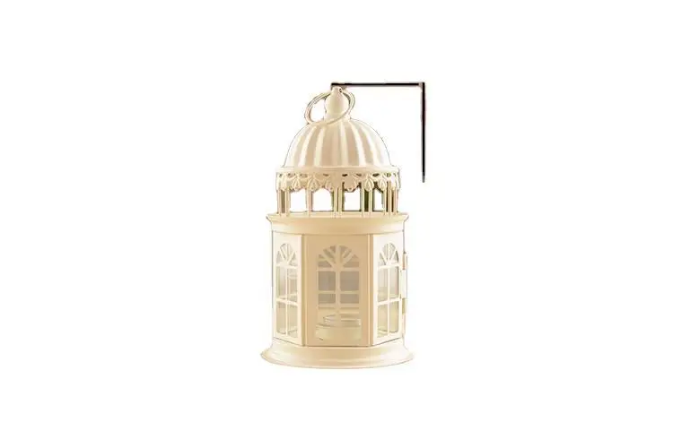 

Fairy tale castle wrought iron glass candle holder European style furnishings home furnishings decorations for home