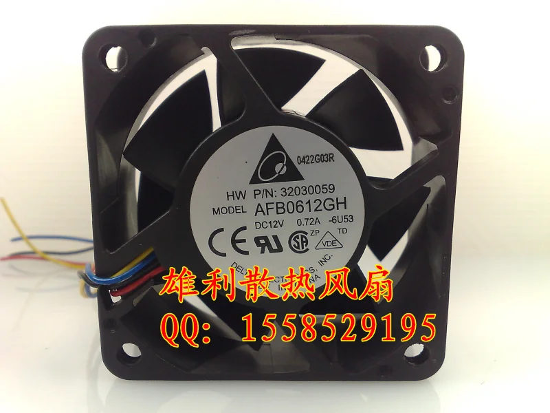 

Новый AFB0612GH 12V 0.72A 6 см 6025 4 провода ШИМ защиты электродвигателя Вентилятор охлаждения