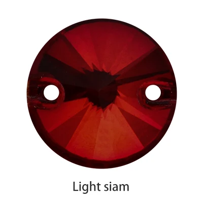 Light siam PIPATIAN круглые блестящие свежий Цвет K9 стеклянные риволи пришить стразы плоские стразы с украшением в виде кристаллов пуговицы для шитья на изготовление одежды - Цвет: Light siam