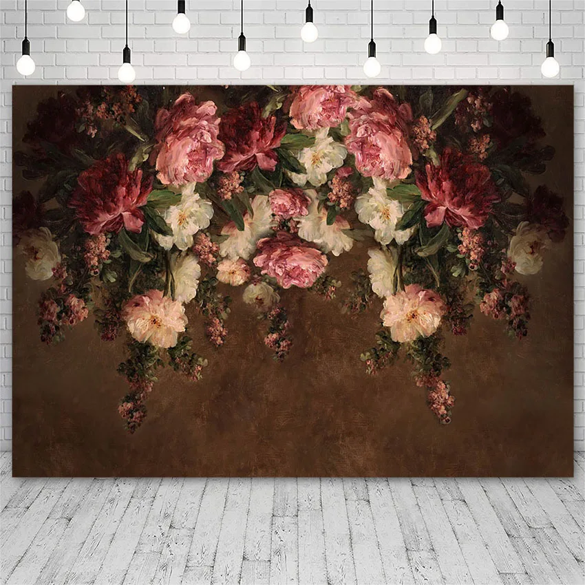 

Peony Flower Backdrops Birthday Baby Wallpaper Newborn Retro Photography Backgrounds Child Portrait Photo Studio Photozone Decor