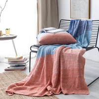 TONGDI Soft Warm Large Handmade Knitted Coarse Woolen Throw Blanket Pretty Gift For Bed Sofa Girl All Season Sleeping Bag