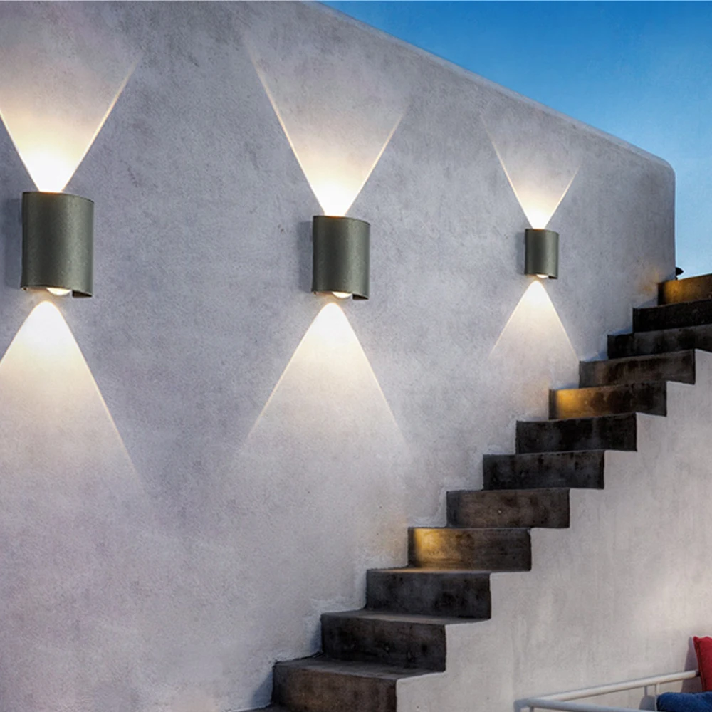 

IP65 LED Wall Lamp Outdoor Waterproof Garden Lighting Aluminum AC86-265 Indoor Bedroom Living Room Stairs Wall Light