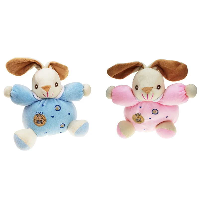 

Cute Cartoon Plush Toy Stuffed Rabbit Doll Soothing Rabbit Baby Doll Newborn Plush Rattle Baby Toy Kids Toys