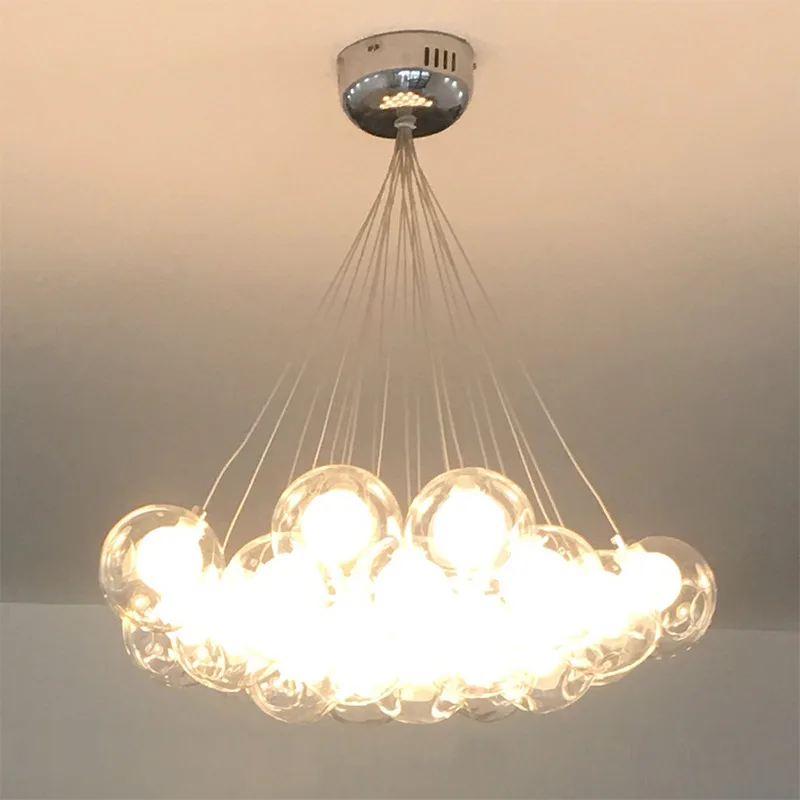 

Скандинавский подвесной светильник, хрустальная лампа для украшения дома, E27, освещение для гостиной, декоративная домашняя лампа