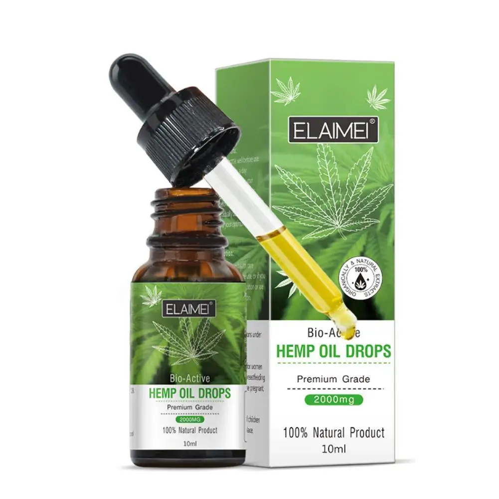 10 мл/20 мл органические эфирные масла масло семян конопли 2000 мг травяные капли