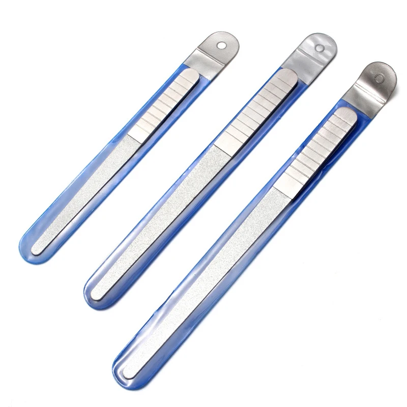 Пилка для ногтей из нержавеющей стали профессиональная двухсторонняя скраб