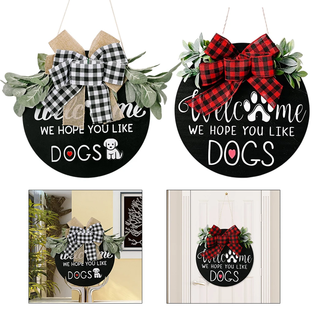 

Welcome Wreaths Front Door Welcome Sign for Farmhouse Rustic Wooden Door ers