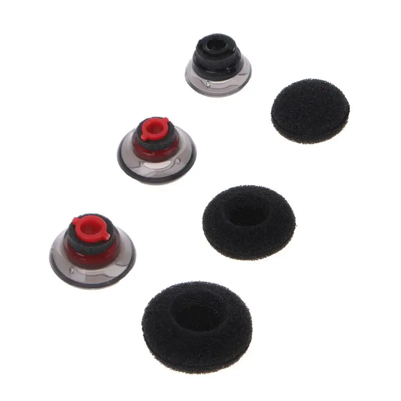 Мягкие Силиконовые амбушюры Прозрачные наконечники для наушников черные