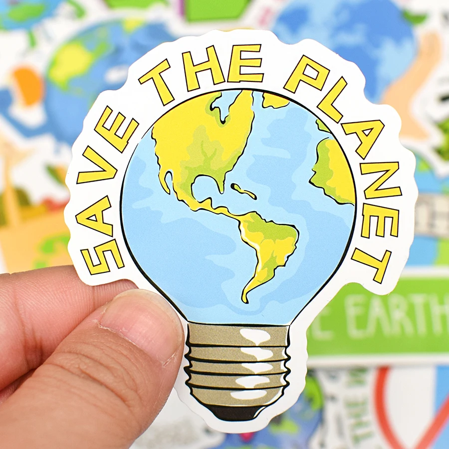 Наклейки защитные в стиле аниме 50 шт. зеленые наклейки &quotЗемля&quot для ноутбука