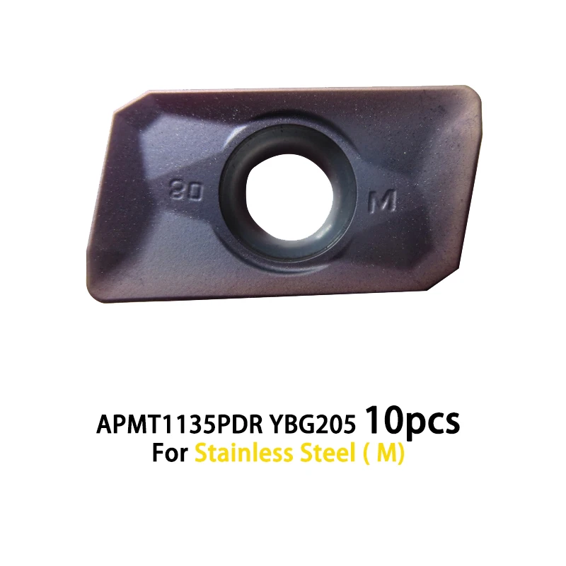 

10 шт. вставки Карбид APMT1135 PDR YBG205 вставка APMT Тип режущий инструмент фрезерные наконечники apmt1135pdr APMT1135PDER
