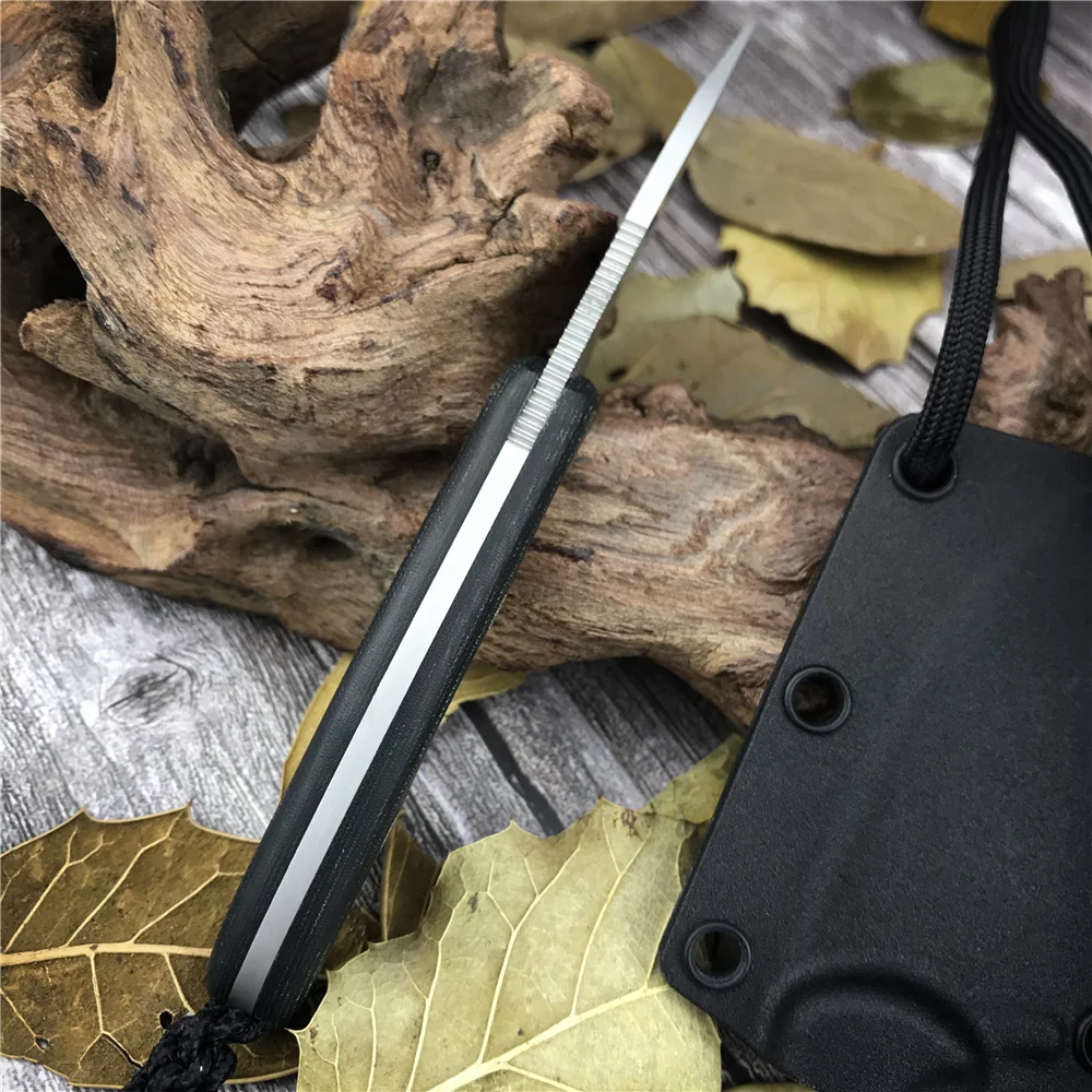 5CR15MOV Мини карманный прямой нож Походный рыболовный Портативный для выживания в