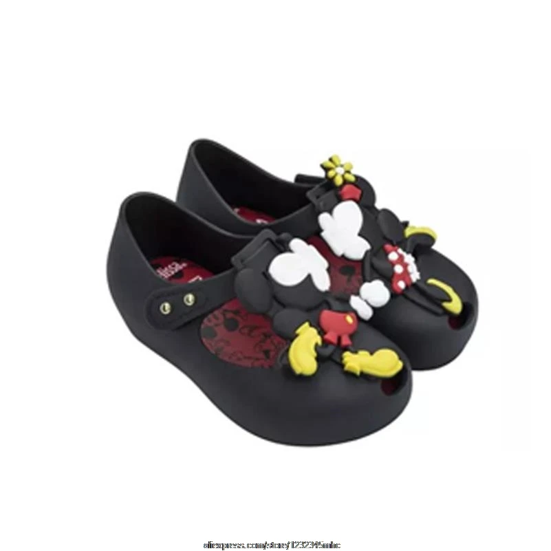Новые оригинальные летние сандалии Melissa Mini для девочек детские желе с Микки и