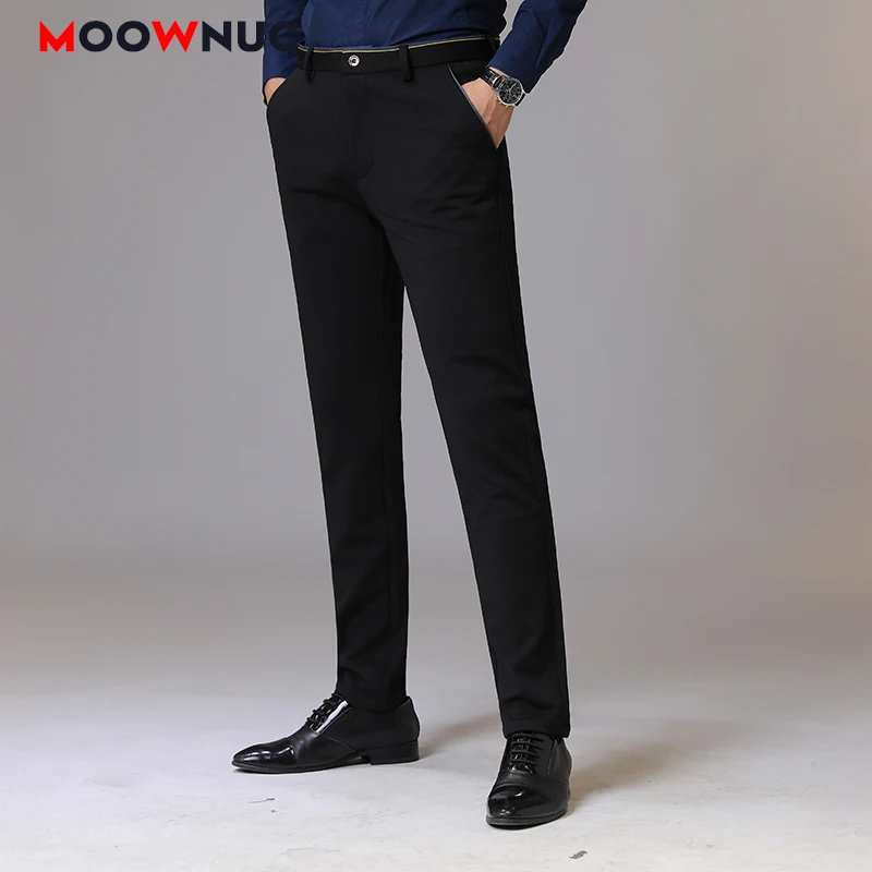 Длинные брюки осеннего размера плюс 2020 уличные тонкие мужские деловые