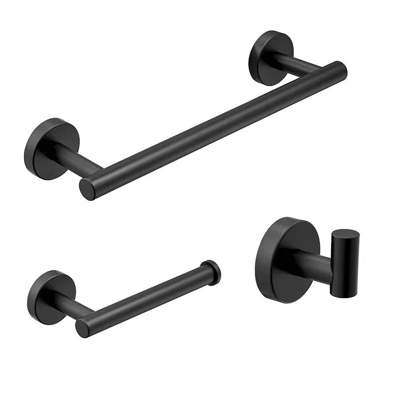 

Matte Black Bathroom Decoration Towel Holder Toilet Paper Holder Bathroom Hook