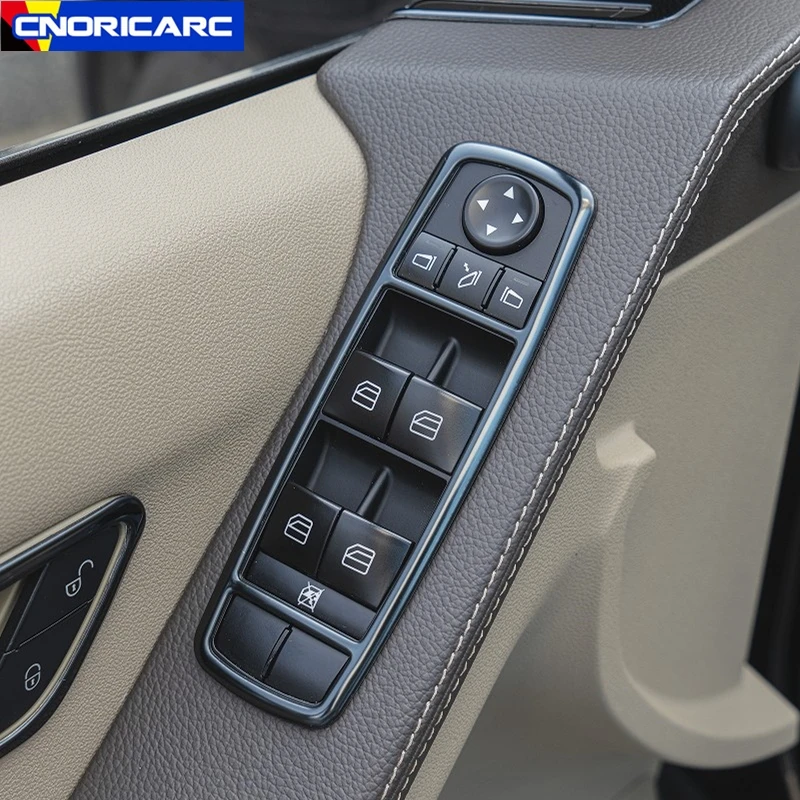 

Car Window Glass Lifting Switch Buttons Frame Decoration Trim For Mercedes Benz R Class W251 2010-2017 Door Armrest Accessories