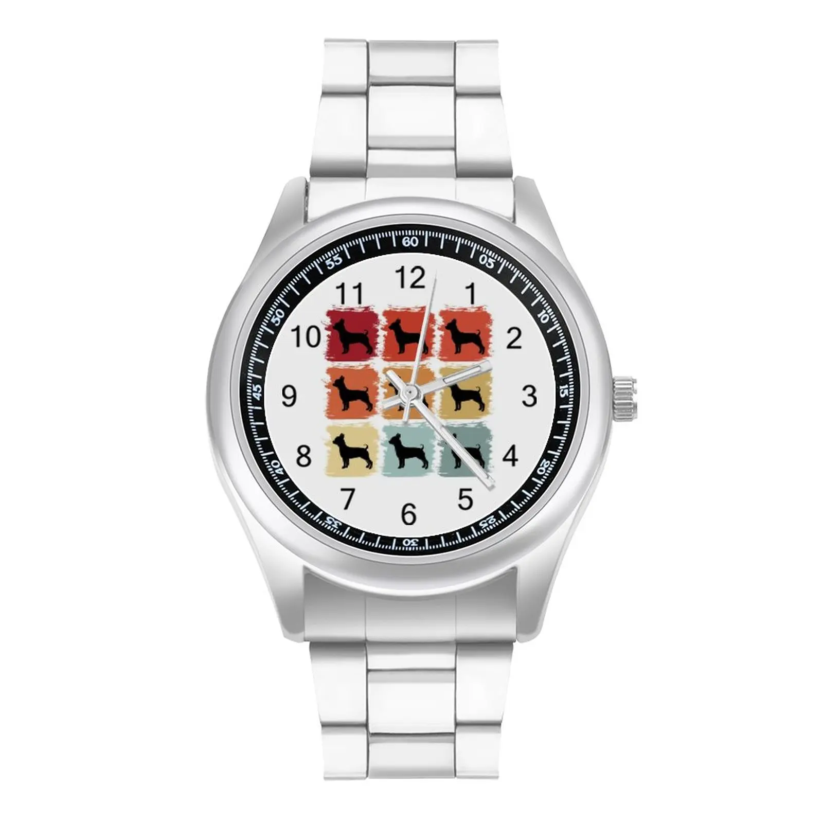 

Кварцевые часы чихуахуа, Стальные наручные часы с фотографией для девушек, деловые простые, хит продаж, наручные часы