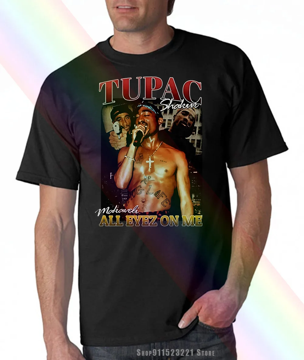 Футболка Tupac 2Pac All Eyez On Me 2 Pac эксклюзивная одежда|Мужские футболки| |