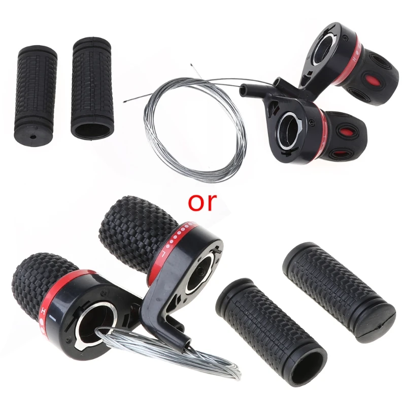 

New 1 Pair Derailleur Grips Bicycle Lever Transmission Twist Grip Speed Change MTB Bike Compatible Cycling Gear Shifter Travel