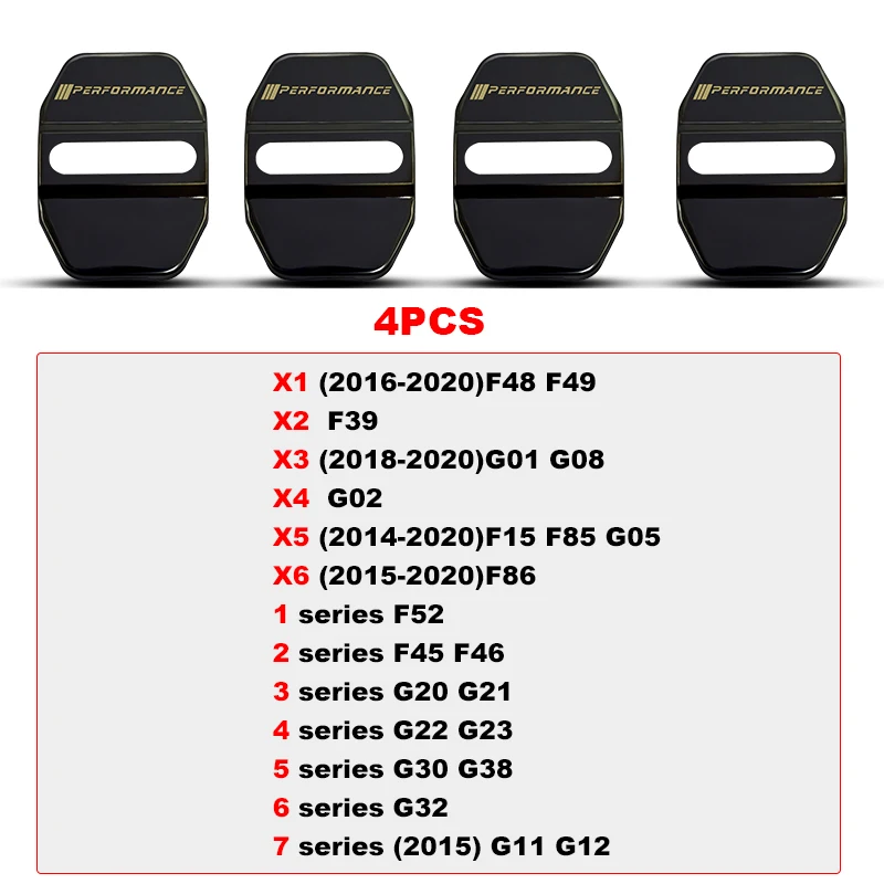 4 шт. автомобильные аксессуары из нержавеющей стали для интерьера bmw X1 X3 X4 X5 X6 f10 f11