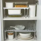 Съемная расширяемая Полка для шкафа, регулируемая кухонная стойка-органайзер для столешницы