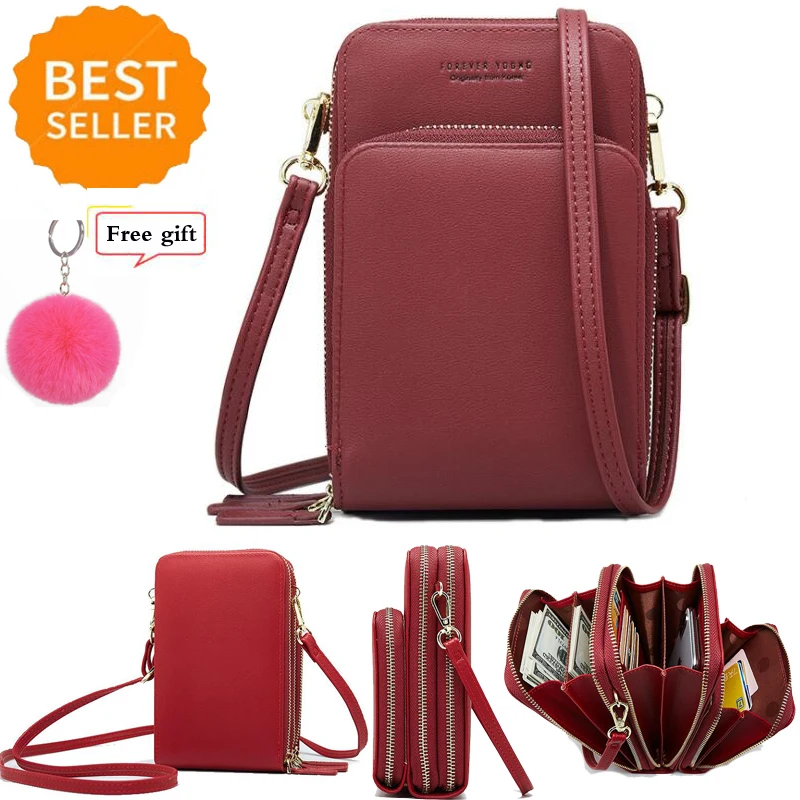 Сумка кросс боди Женская кожаная миниатюрная сумочка для телефона|Сумки с
