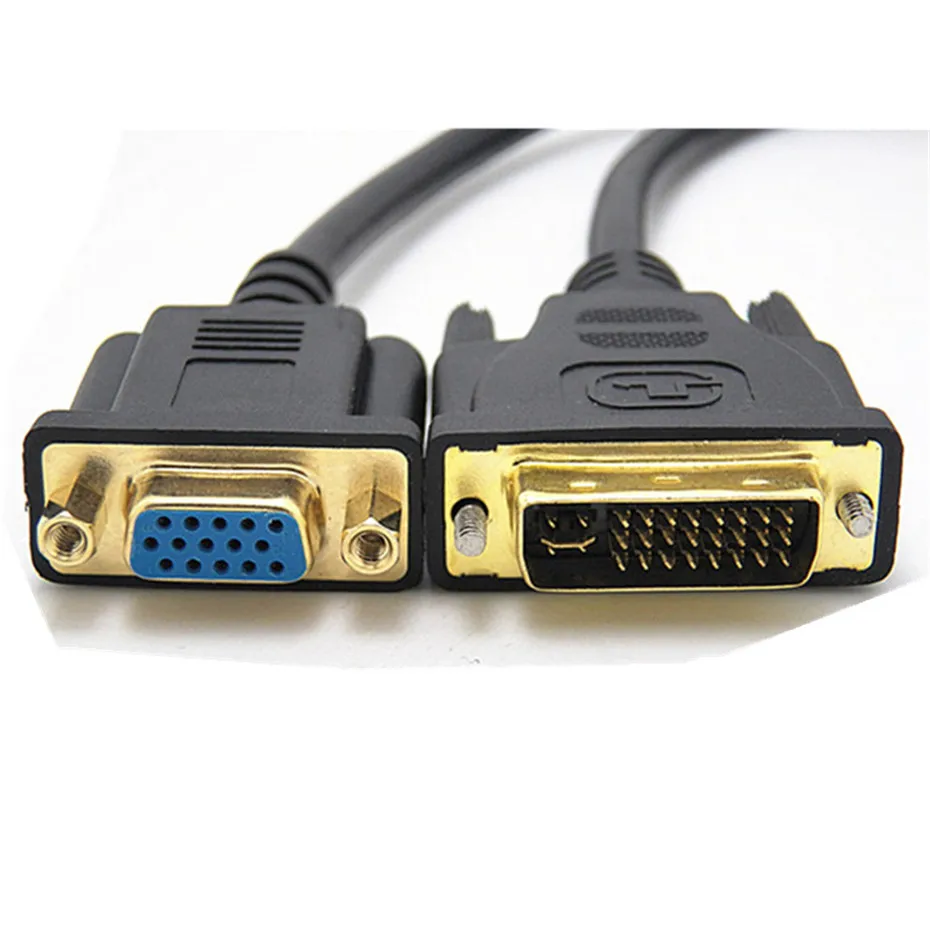 Адаптер для видеокабеля от 24 до 5 В VGA адаптер конвертер DVI 15 штырьков с гнездовым