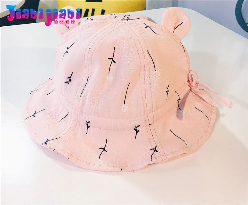 Toddler Bucket Hat Spring Summer Baby Children Binaural Flowers Sunshade Preschool Boys Girl Fisherman Beach 1-4 Old | Аксессуары для