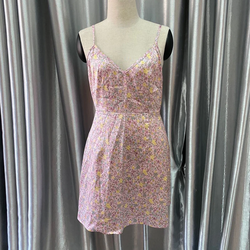 

Women Reversible Summer Dress Floral Print Long Sleeve Draw String Two Piece Loose Mini Casual Holiday Dress 2021