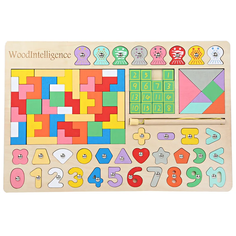 Монтессори самолет-пазл-трость геометрических форм познавательные фигурки