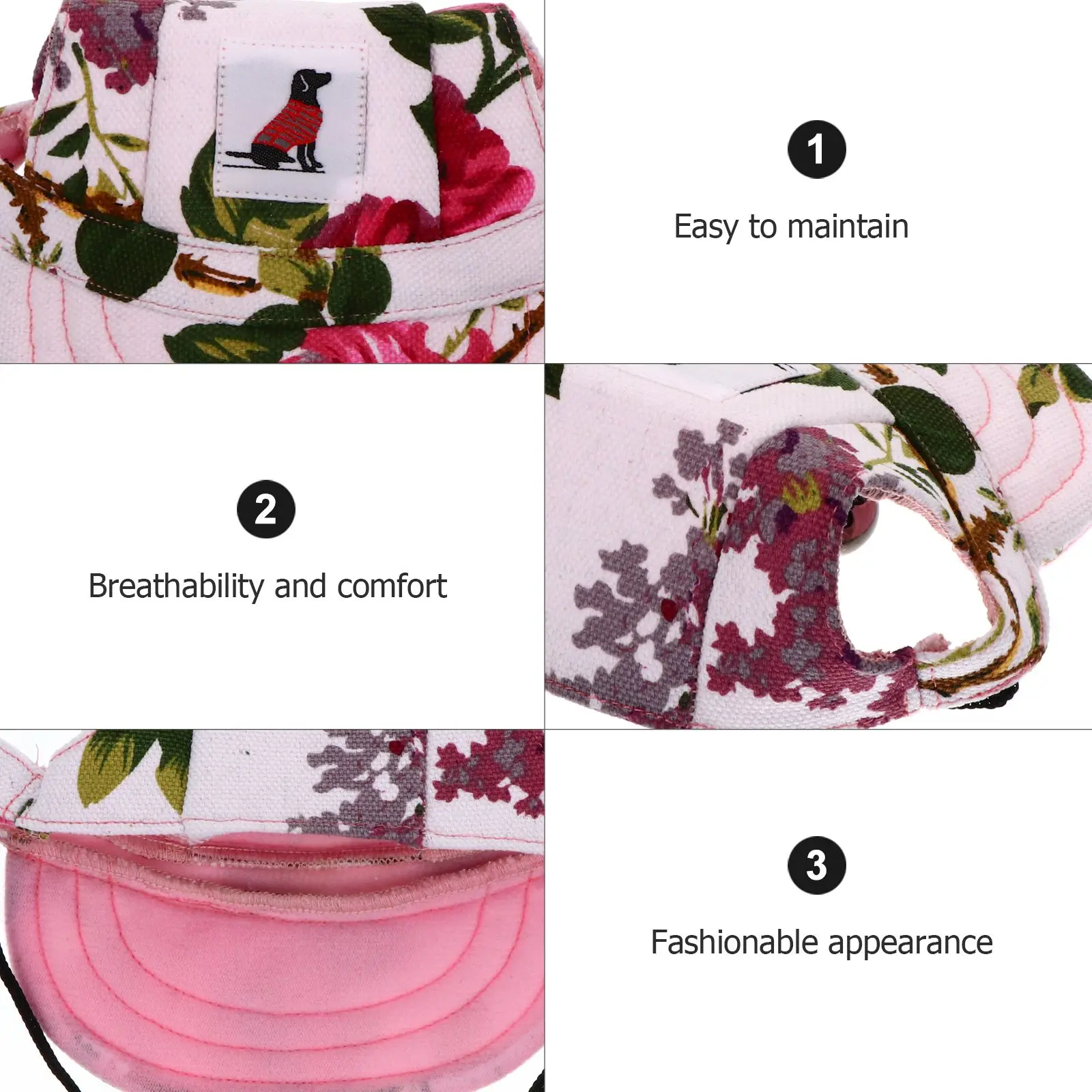 

1pc Comfortable Adjustable Sun Protection Cap Outdoor Travel Hat For Dog Pet Outdoor