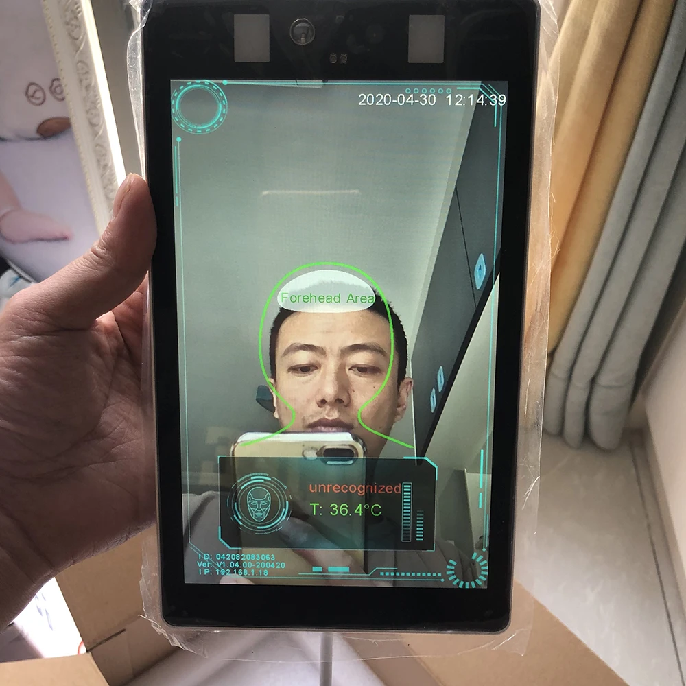 AI термальная камера распознавание лица Обнаружение температуры тела мониторинг