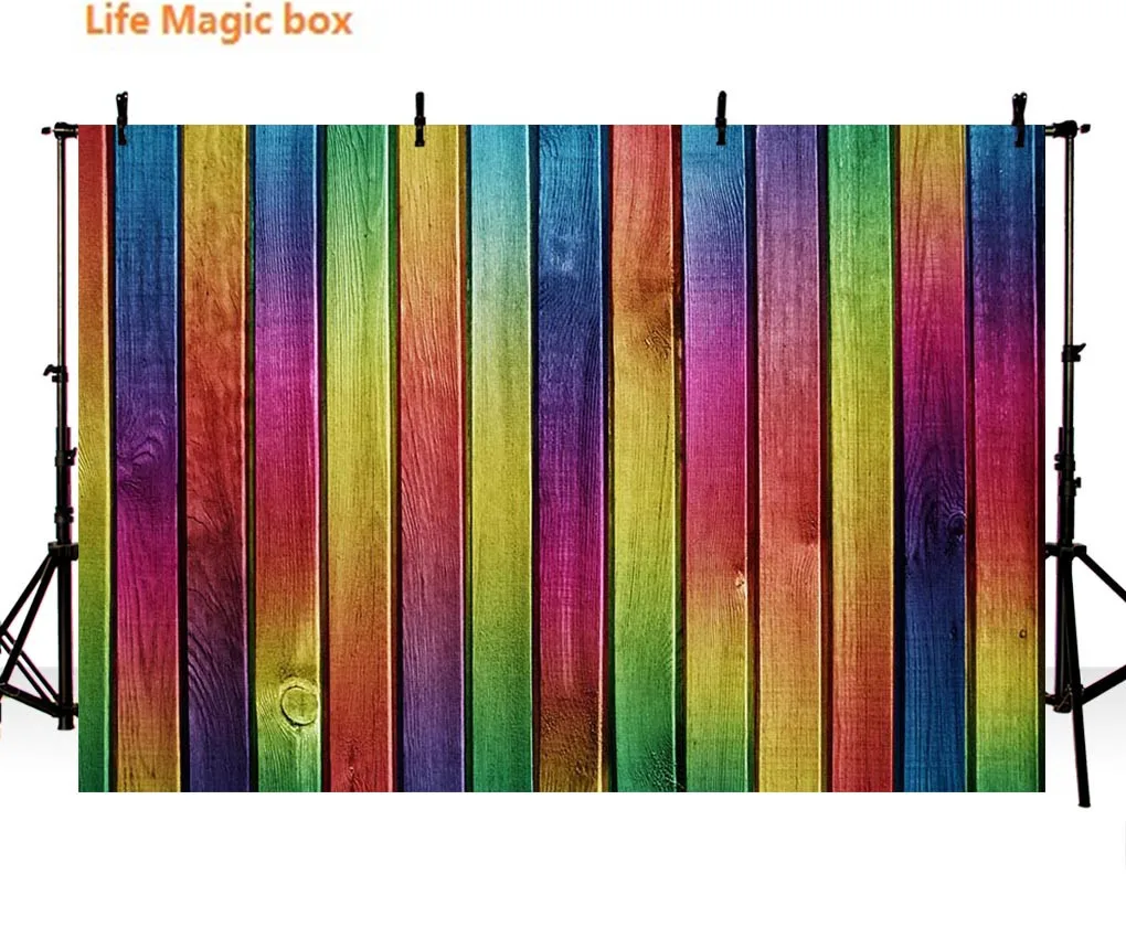 

Wedding Photo Background Tuin Vinyl Achtergrond Color Wood Slab Foto-003