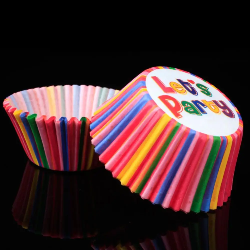 100Pcs Lovely Cupcake Cake Paper Cup Baking Chocolate Glutinous Rice Tray Decor Muffin Liner Birthday Party | Дом и сад