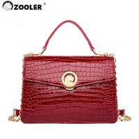 zooler original high quality cow leather bags wedding shoulder bag top handle purse girls hot handmade women qs326