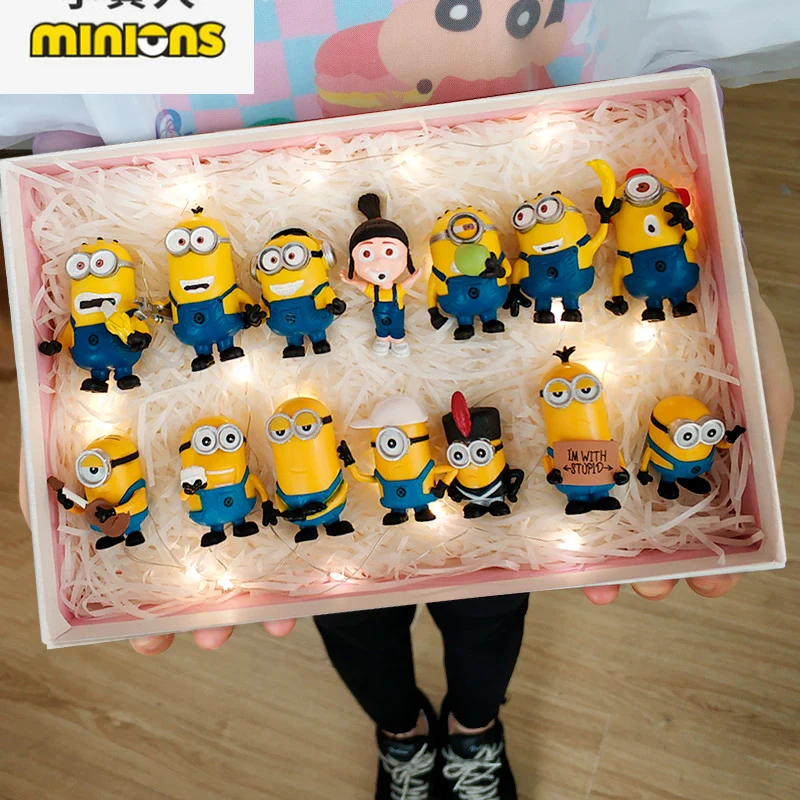 

Minions Cartoon Cute Thief Daddy Series Desktop Small Ornaments Car Accessories Pvc Material Doll Model