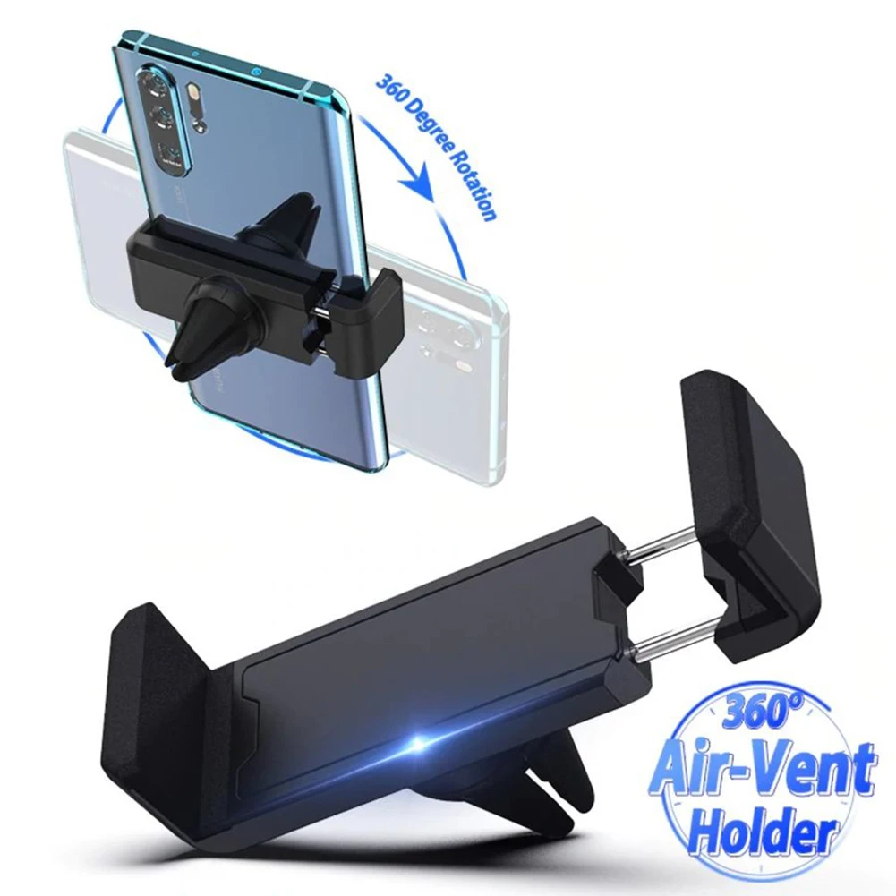 car phone holder for phone 4 7 to 6 0 360 degree rotation support mobile air vent mount car holder mobile phone holder stand free global shipping