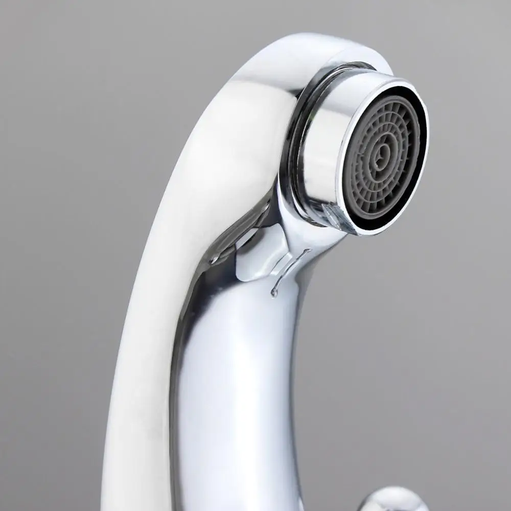 Современный кухонный смеситель с двойной ручкой латунный хромированный кран для