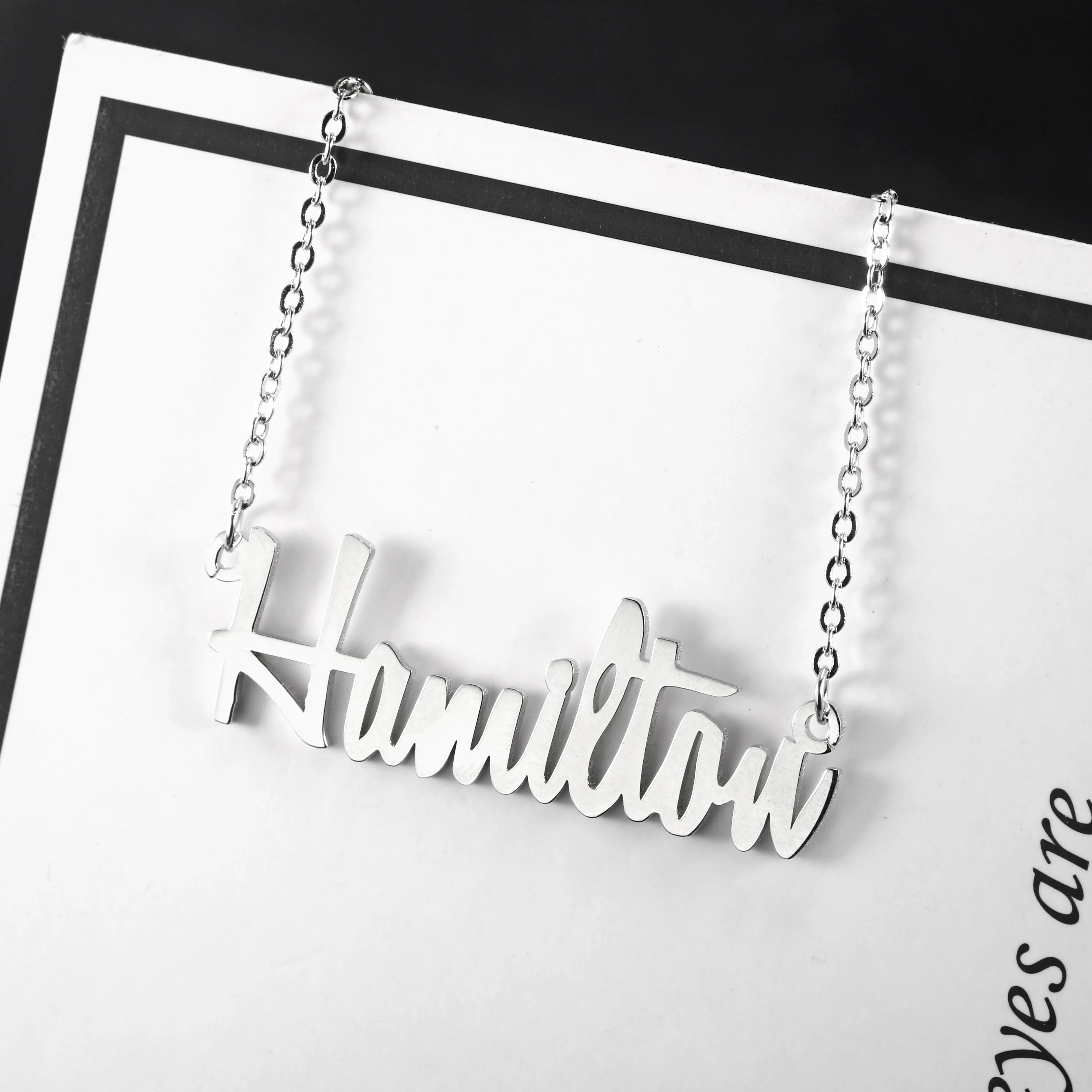 RainMarch Custom Name Necklace &amp Pendant Women Personalized Namenecklace Customized Nameplate Dropshipping Jewelry Gift | Украшения и