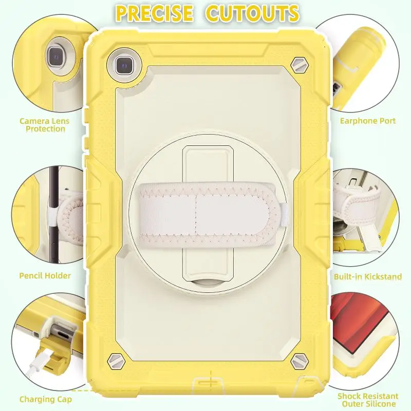 

Детский безопасный ручной ремешок подставка планшет противоударный чехол для Samsung Galaxy Tab A7 10,4 T500 T505 2020 Чехол плечевой ремень
