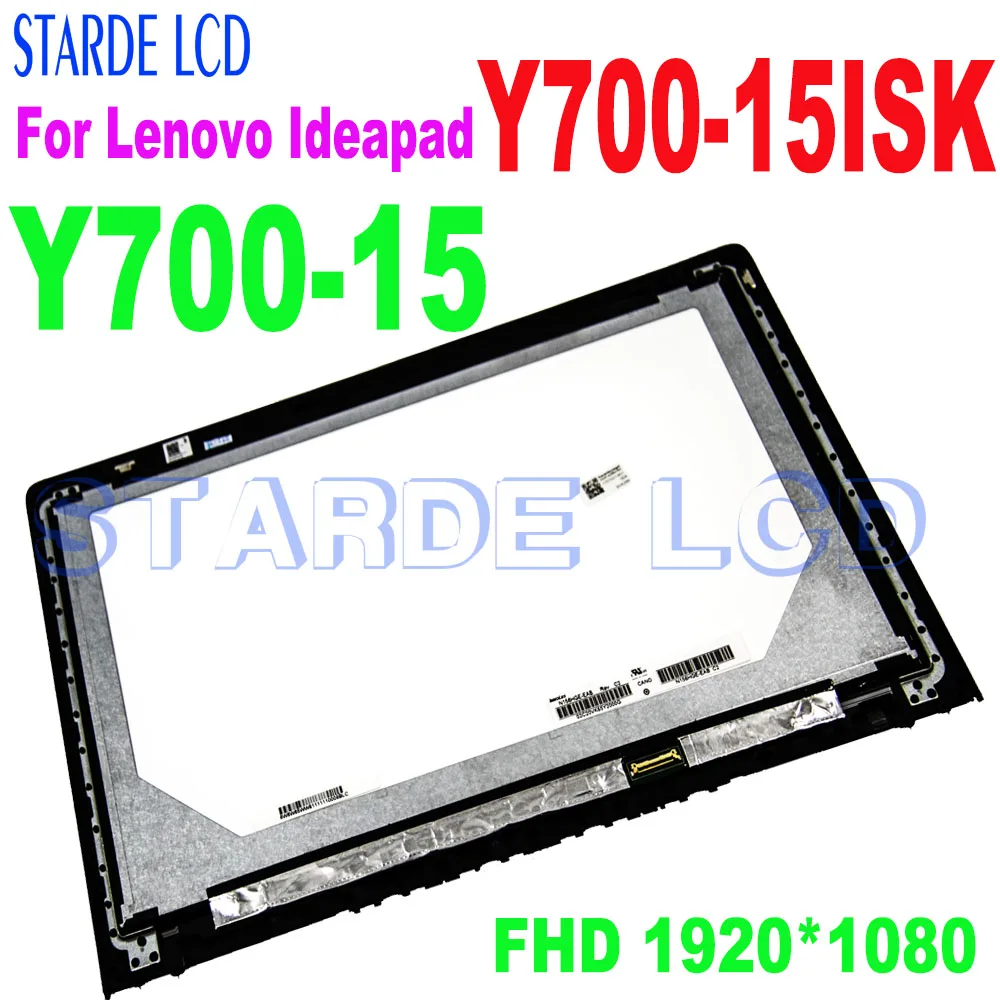 

15.6’’ For Lenovo Ideapad Y700-15ISK Y700-15 LCD Display Touch Screen Digitizer Panel Assembly with frame bezel FHD 1920*1080