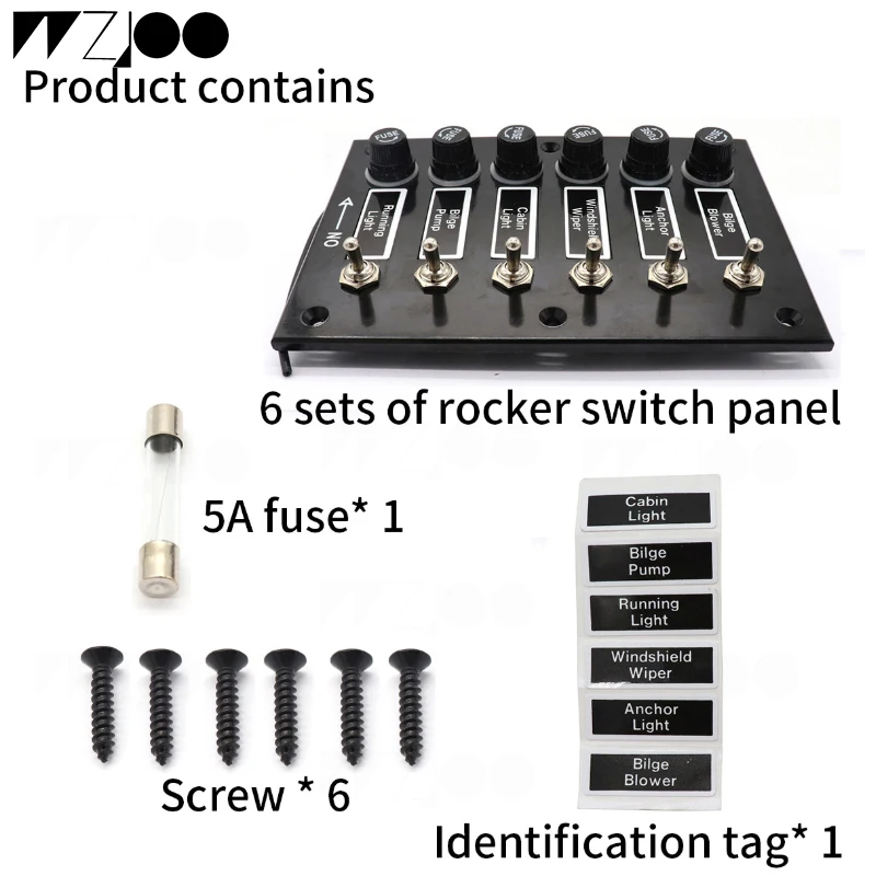 12-24V 3/6 Gang ON-OFF Toggle Switch Panel Dual USB Socket Charger LED Voltmeter 12V Power Outlet for Car Boat Marine RV Truck | Автомобили
