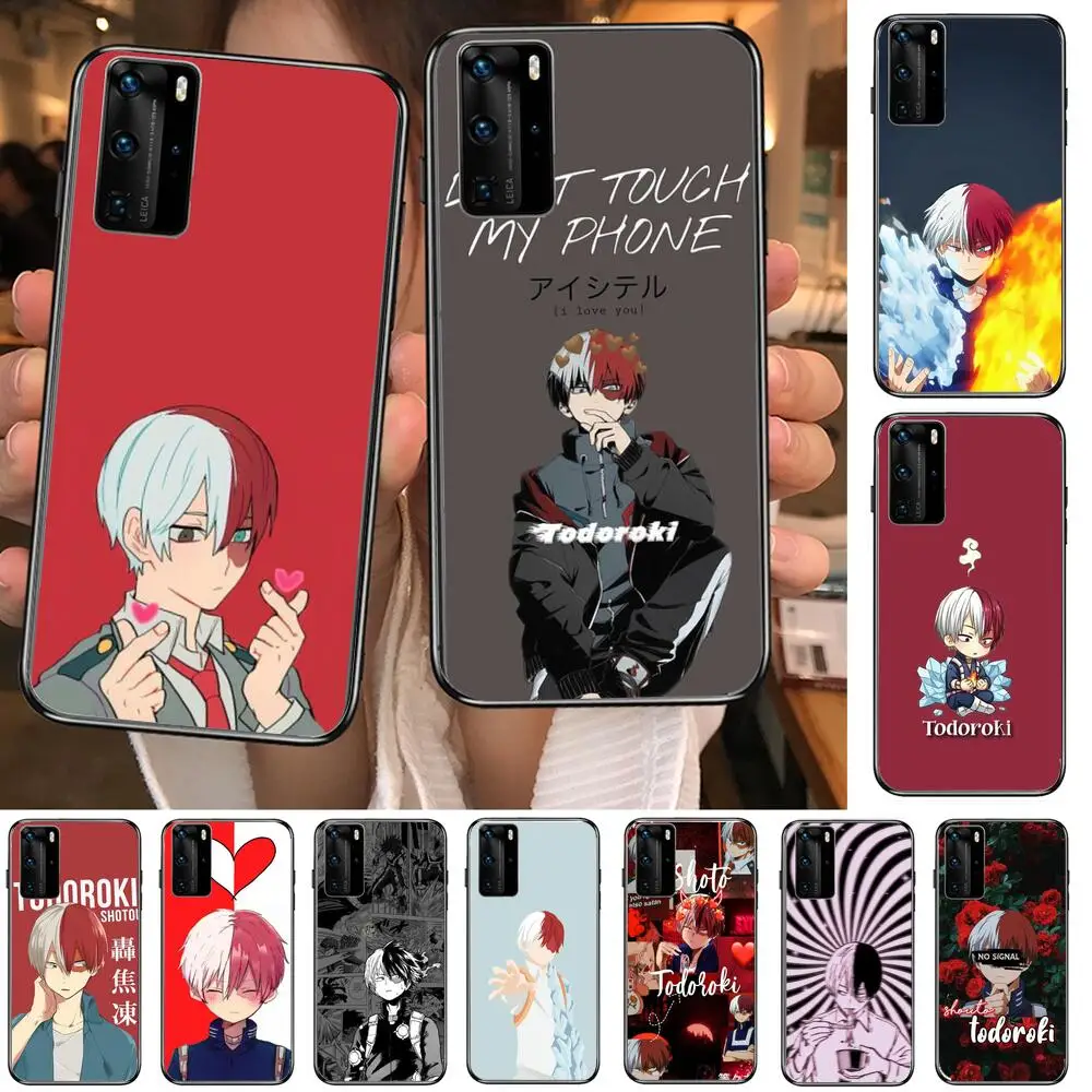 

Boku no My Hero Academia Todoroki Phone Case For Huawei P40 p30 P20 10 9 8 Lite E Pro Plus Black Etui Coque Painting Hoesjes com