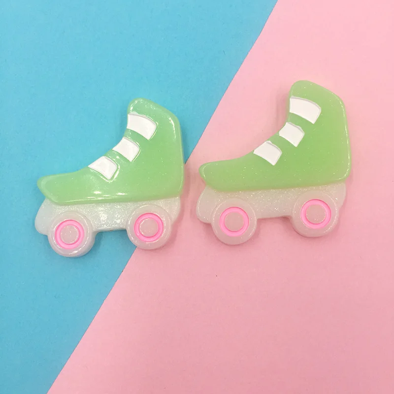 

10pcs Resin Cute Miniatures Pulley Shoes Flat back Cabochons DIY Scrapbooking Decorative Craft Jewelry Making Phone Accessories