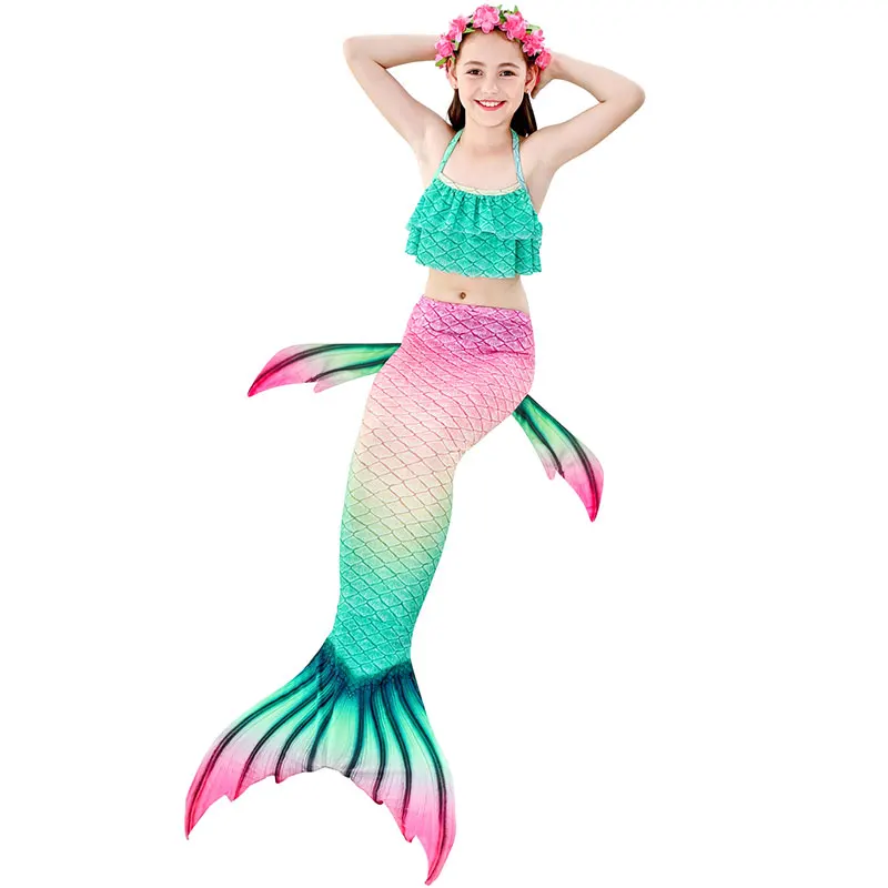 Купальник бикини Русалочка с гирляндой и моноластами|Костюмы для девочек| |