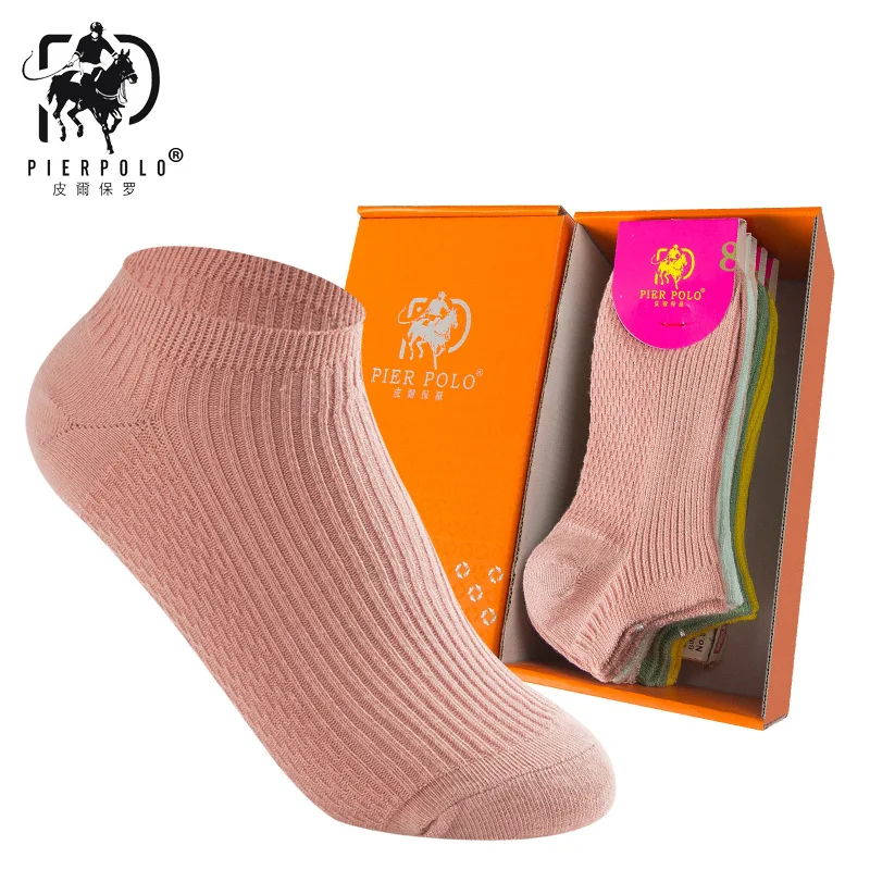 Модные дышащие хлопковые брендовые поло счастливые женские носки высокого