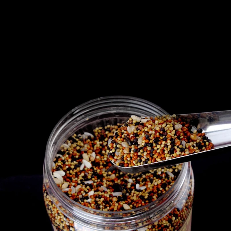 

3PCS New Product Pet Bird Feed Silver Scoop Creative Stainless Steel Precise Bird Seed Scoop Pet Feeding Scoop Bird Supplies