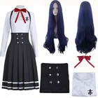 Аниме Danganronpa V3 сироганэ Tsumugi персонажа трикотажное нижнее белье в виде JK школьная форма юбка костюм для косплея