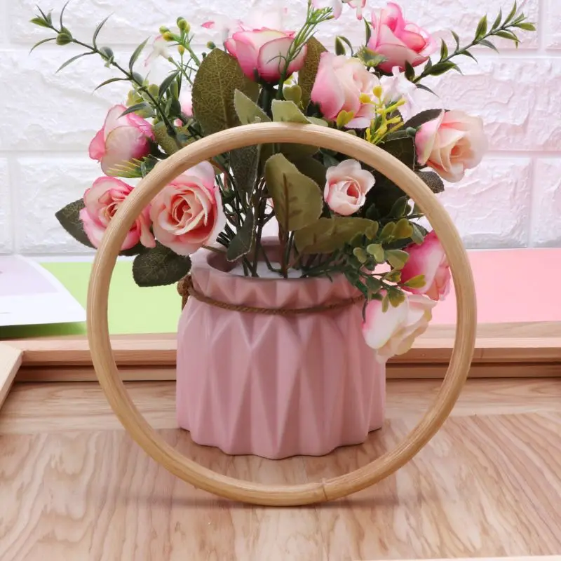 

1 X Новые и высокое качество круглые бамбуковые сумка ручка для Сумочка ручной работы DIY сумки аксессуары хорошее качество 15x15cm