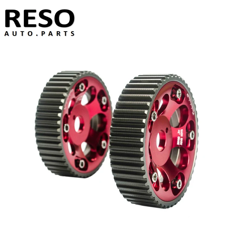 RESO Красный Регулируемый алюминиевый Шестеренчатый шкив для двигателя Toyota Supra 1JZ